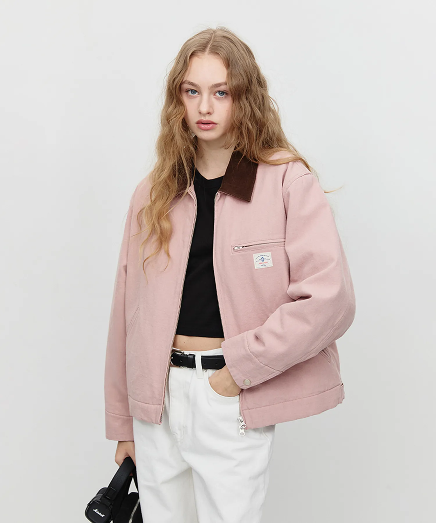 UNISEX FRENCH COTTON JACKET PINK_UDJA3A106P2