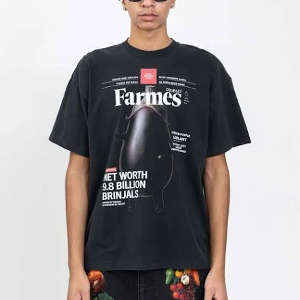 Doublet Farmes Magazine Cover T Shirt Black