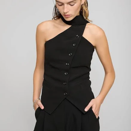 Mara Choker Neck-Strap Button Top