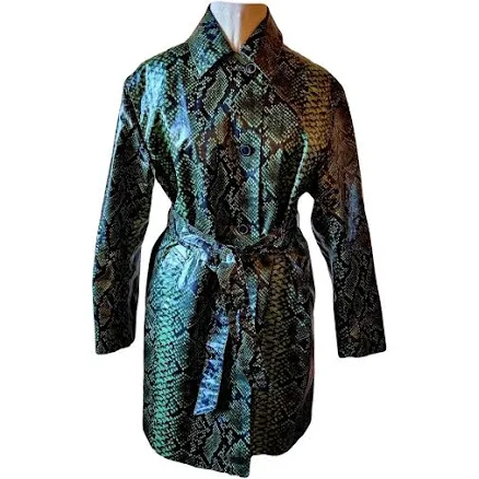 Dries Van Noten Snake-Print Cotton-blend Trench Coat