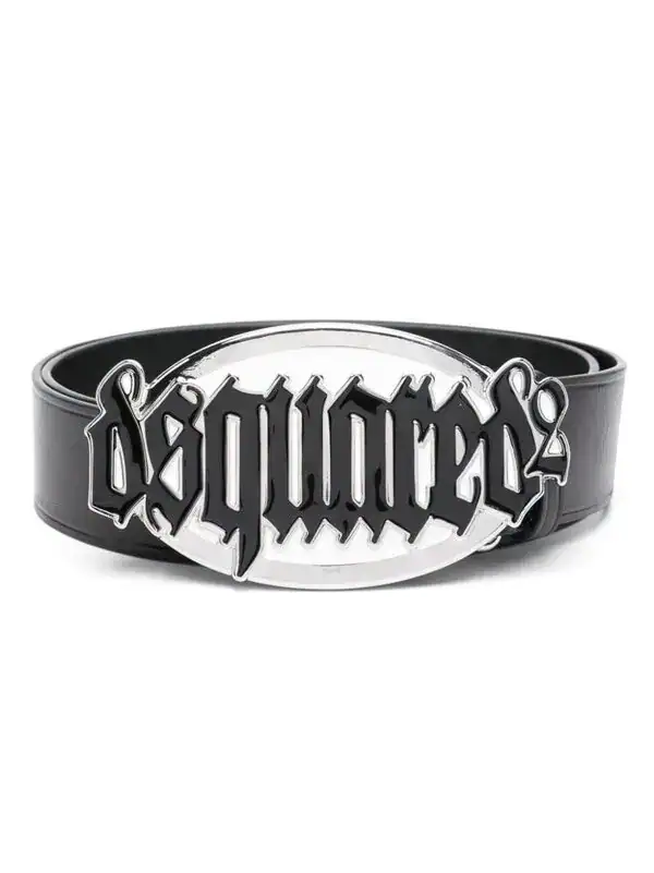 Logo-buckle Leather Belt