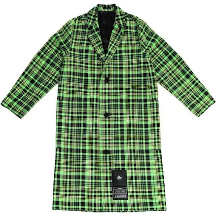 Open-Weave Check Trench Coat