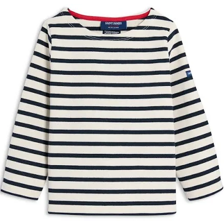 Saint James Girls' Breton Elbow Patch Shirt