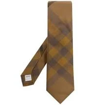Burberry Manston Check Silk Tie In Cedar Ip Check