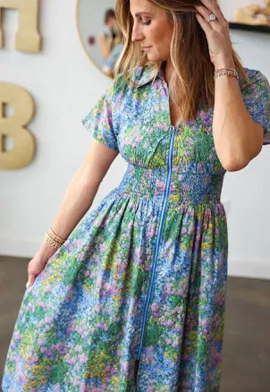 Floral Smocked Waist Dress