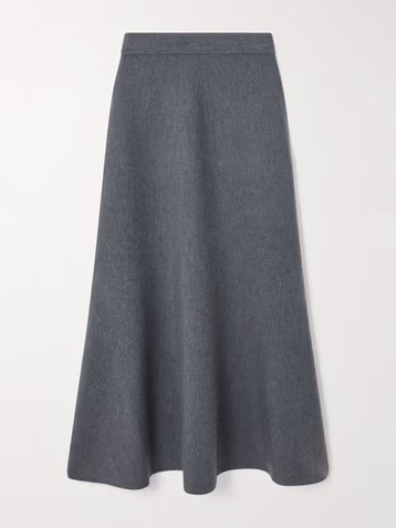 Wool Blend Flare Skirt