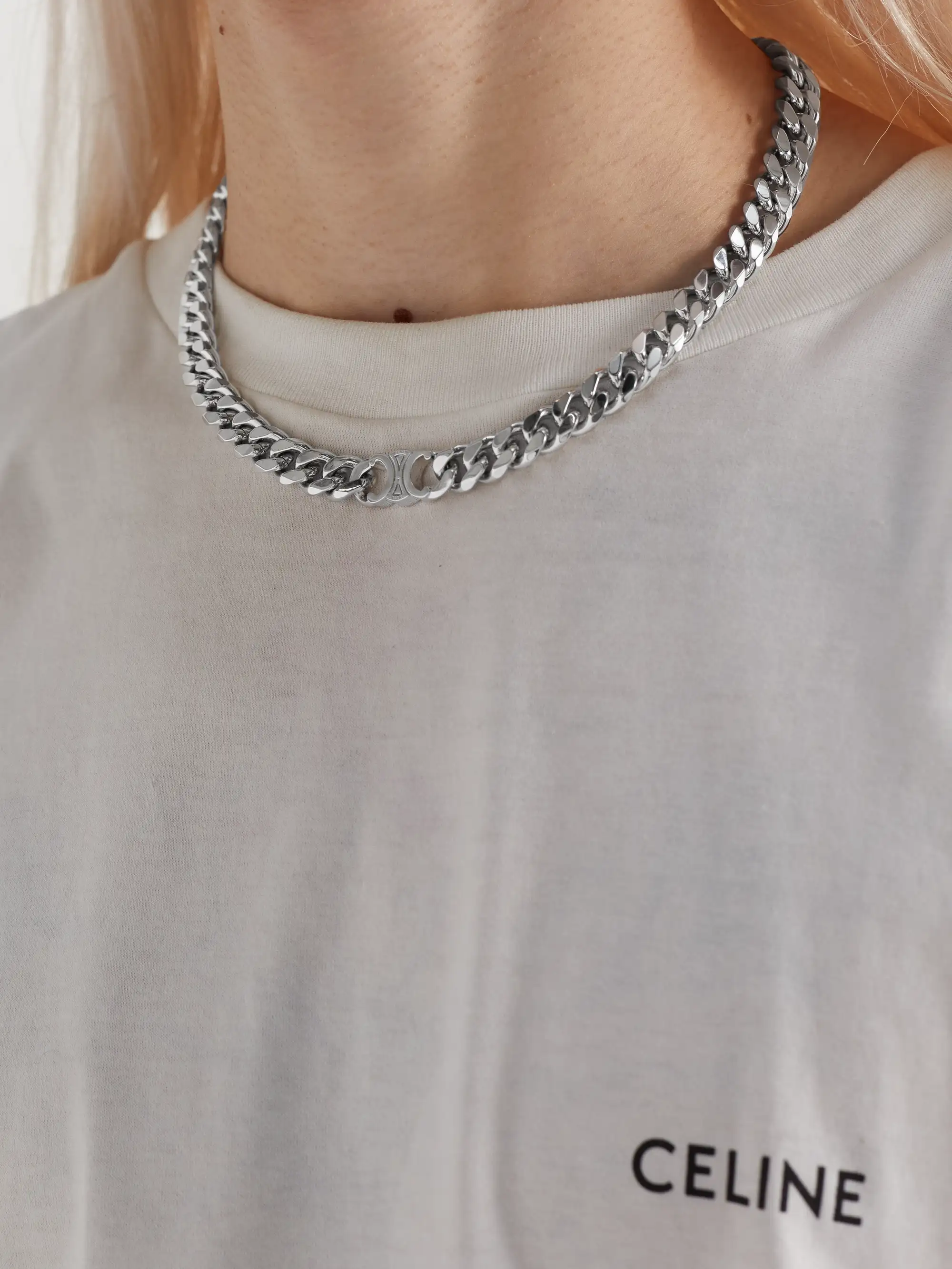Silver-Tone Chain Necklace