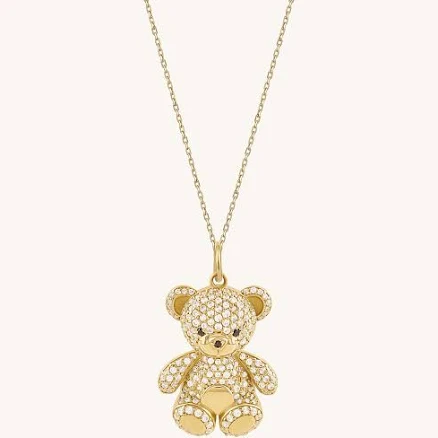 Women's Norm Jewels 14k Solid Gold Teddy Necklace