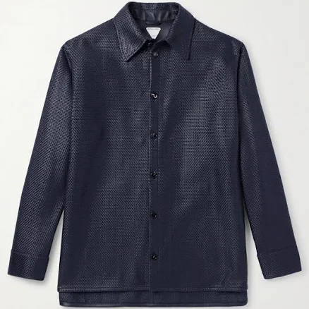 Bottega Veneta Mini Intrecciato Leather Shirt