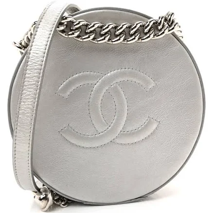 CHANEL Metallic Glazed Calfskin Evening Bag