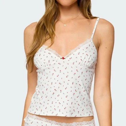 Edikted Women's Viola Floral Lace Sleeveless Tank Top