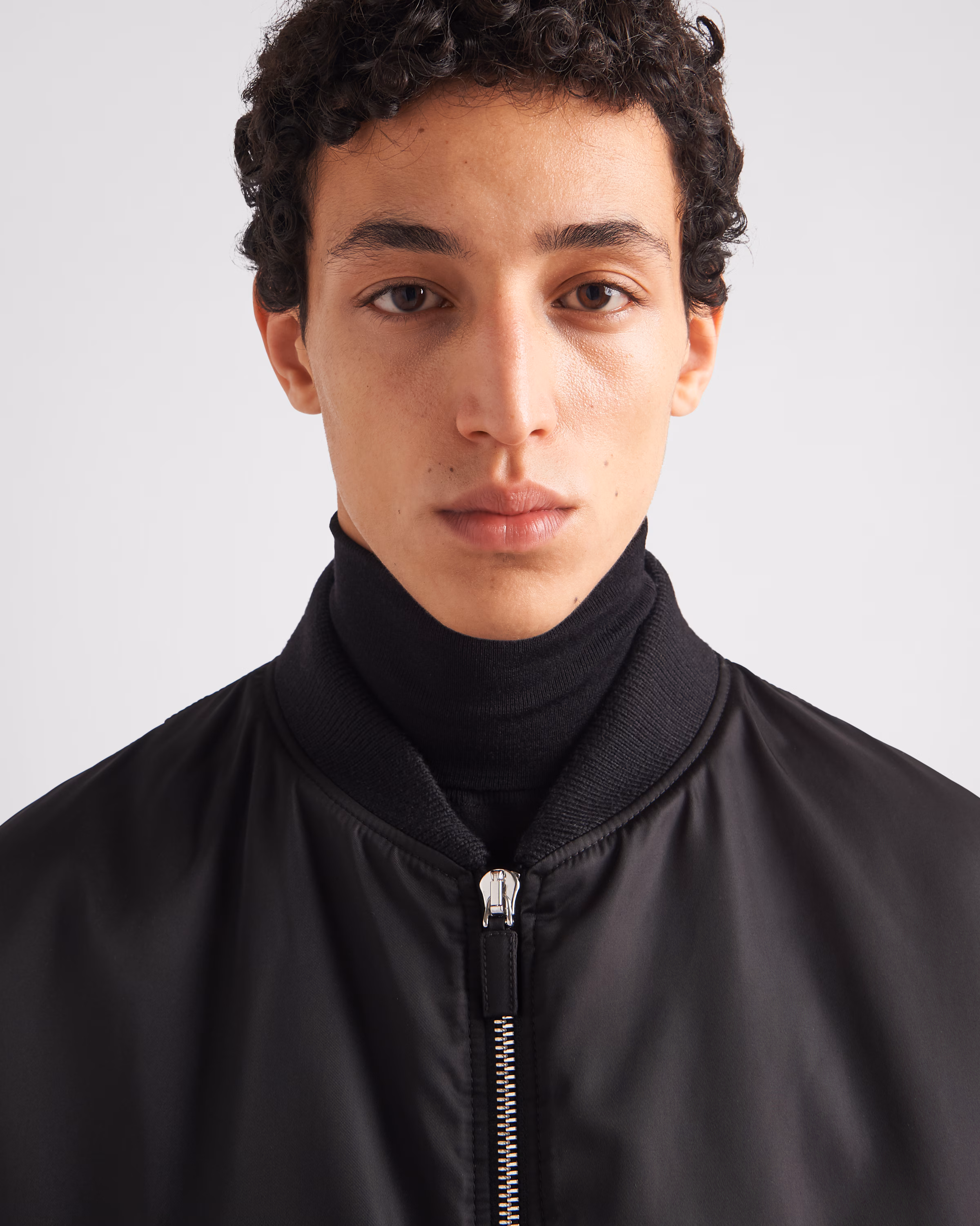 Black Re-nylon Bomber Jacket