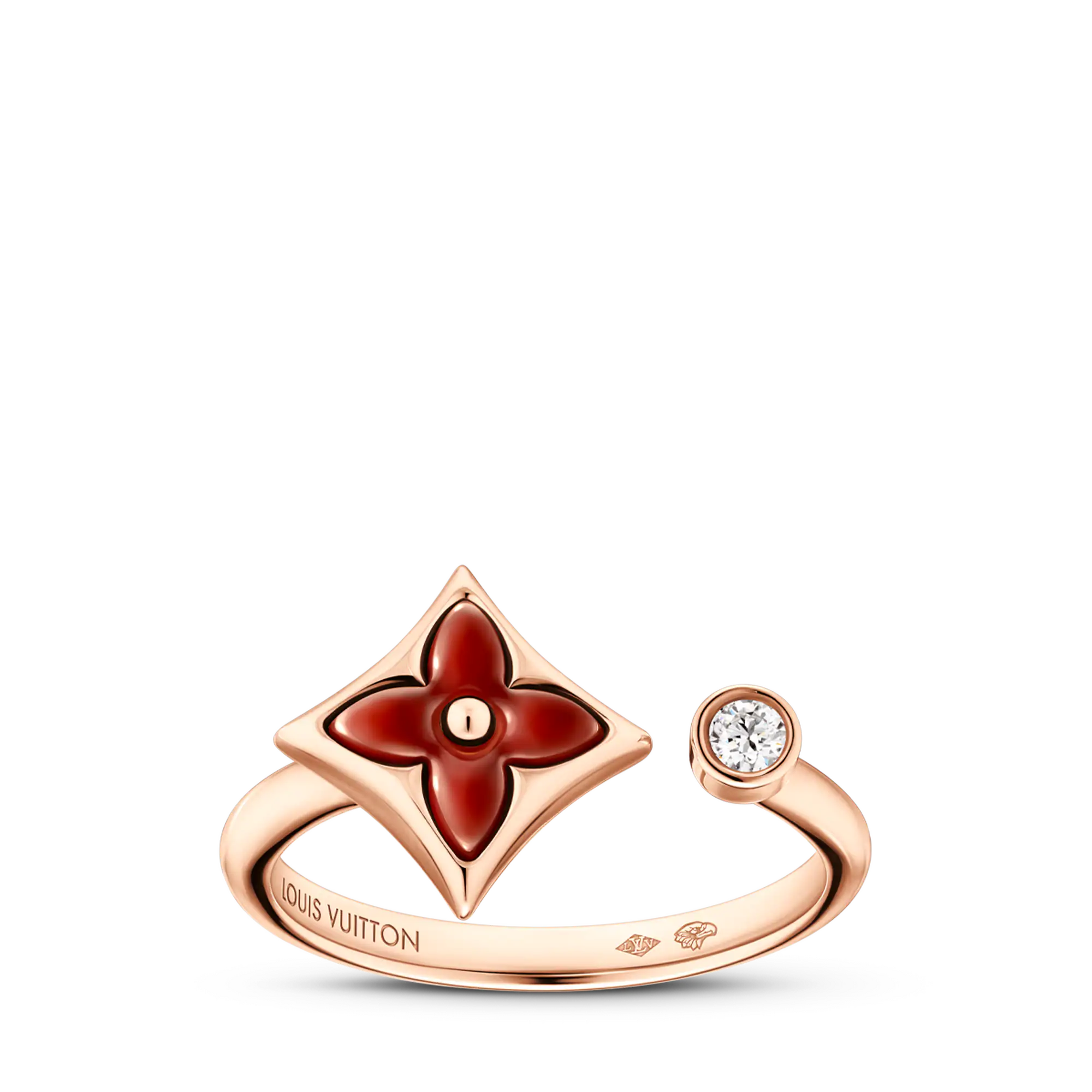 B Blossom Signet Ring