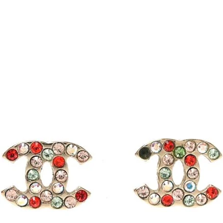 CHANEL Crystal CC Earrings
