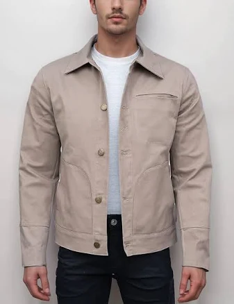 Minimal Cotton Jacket with Button Closure