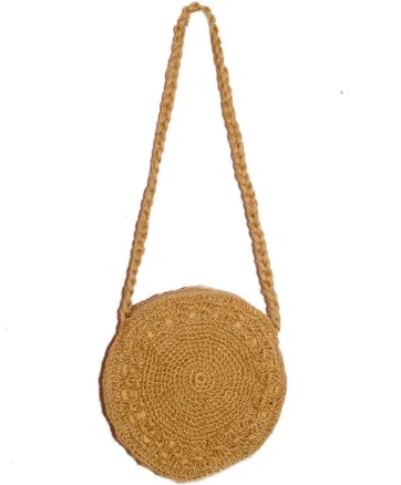 Bags Hand Braided 100% Jute Handbag Shoulder Beach Bag Casual Fashion
