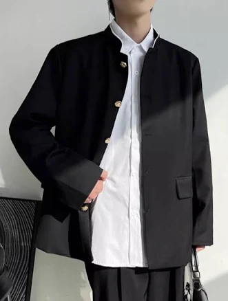 Kpop Mandarin Collar Blazer Jacket