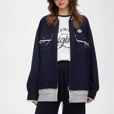 Textured Patchwork Wool Jacket