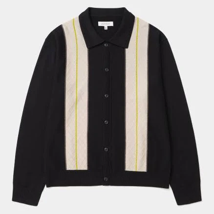 UNIFORM BRIDGE Stripe Bowling Knit Cardigan