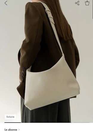 Le Abonne Gatti Cloud White Leather Korean Women's Bag W/ Cover