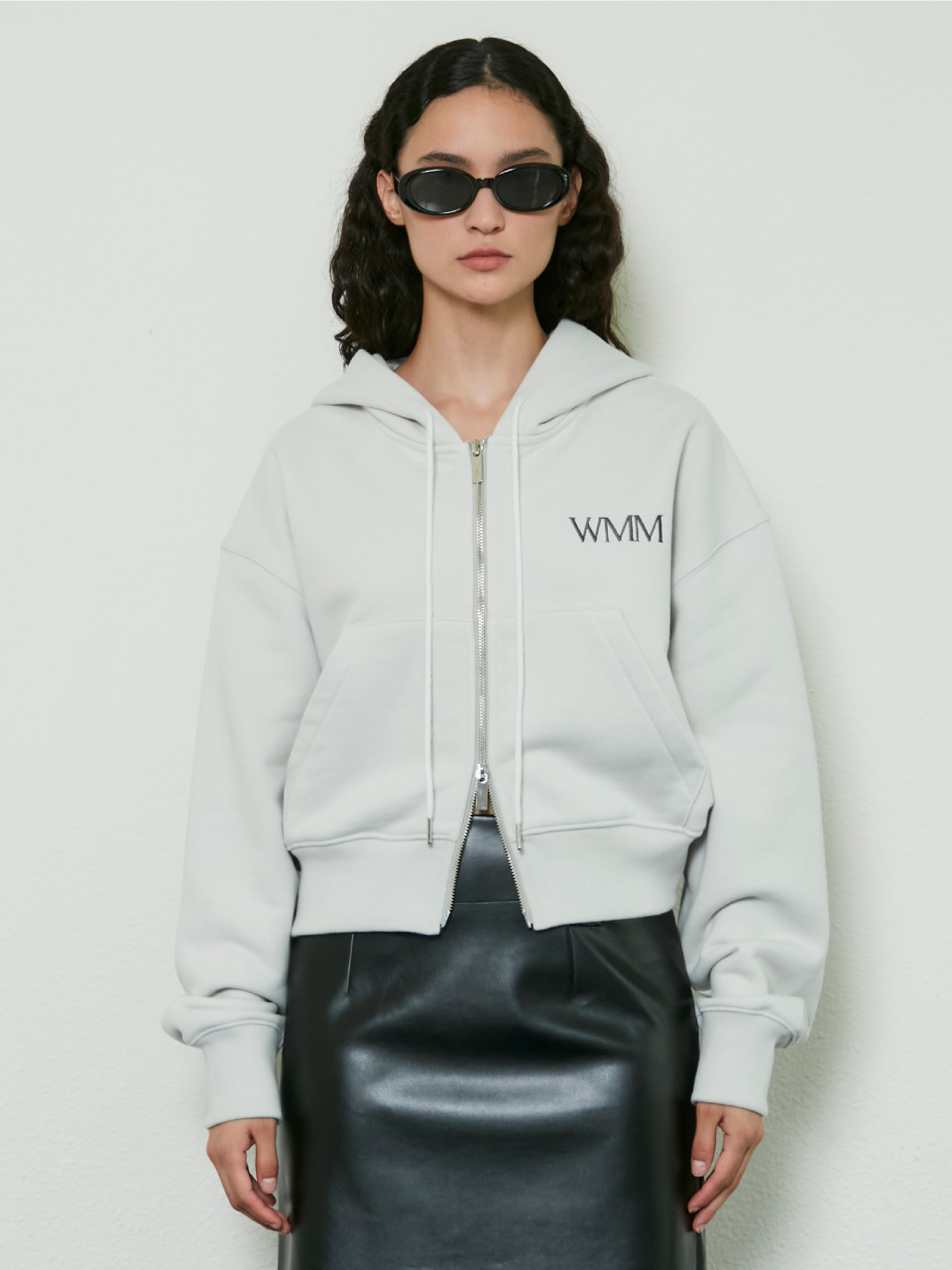 Cropped Zip-Up Hoodie
