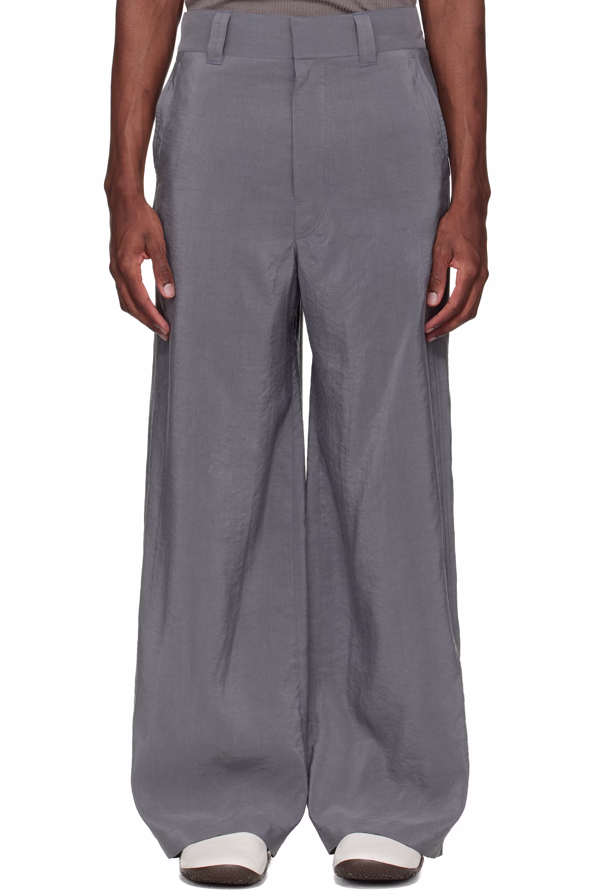 Gray Pleated Trousers