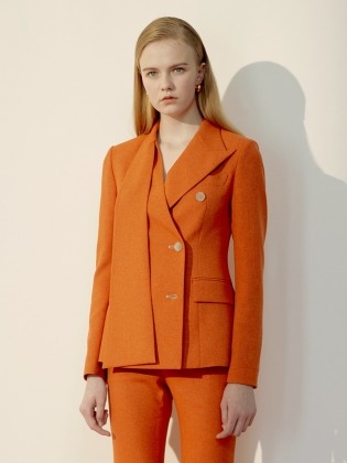Double-Breast Tie-Detailed Jacket