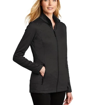 Custom Embroidered Port Authority Women s Collective Striated Fleece Jacket., Size: M | Dp Black Hthr | 24Hourwristbands