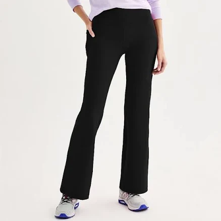 Women's Tek Gear Ultrastretch Flare Leg Pants, Size: Small, Mineral Black