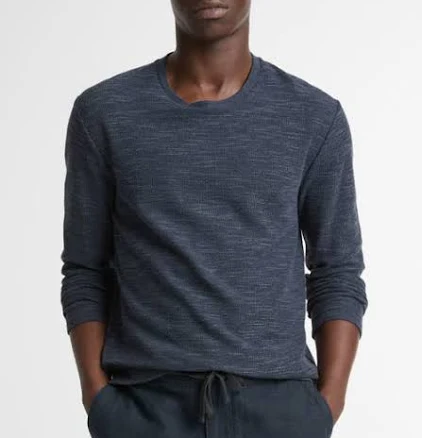 Vince Men's Double-Knit Cotton-Blend Long-Sleeve T-Shirt