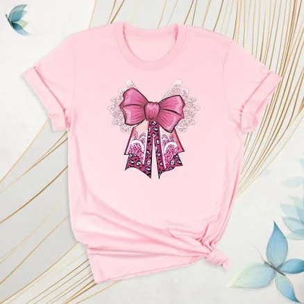 Girls Coquette Lace Bow T-Shirt