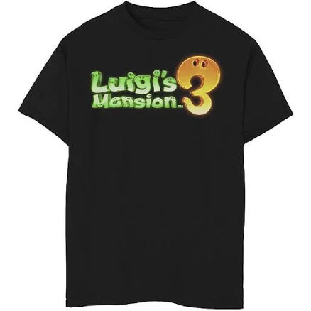 Nintendo Boys' Luigi's Mansion 3 Logo Graphic T-Shirt