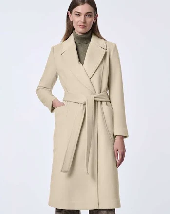 Bernardo Women's Belted Wool Blend Longline Coat