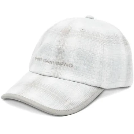 Feng Chen Wang checked baseball cap Men Gray