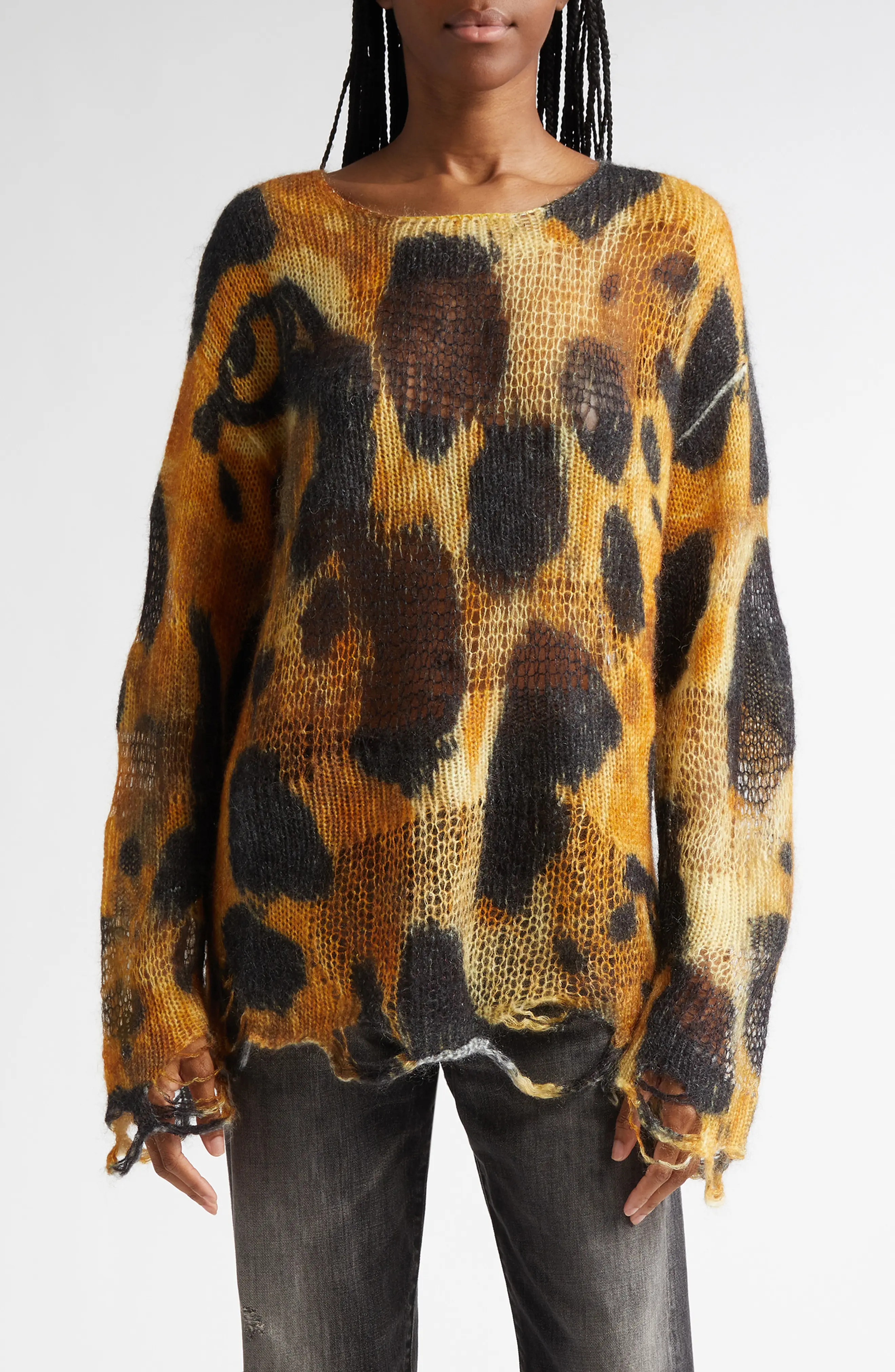 Leopard Print Boyfriend Sweater