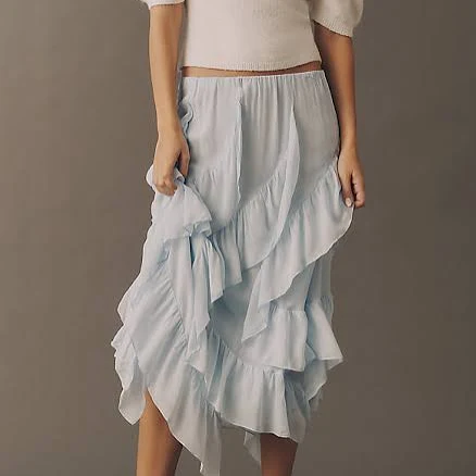 Anthropologie Ruffle Cascade Skirt