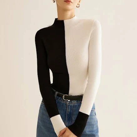 Wool-Blend Skinny Knit Top