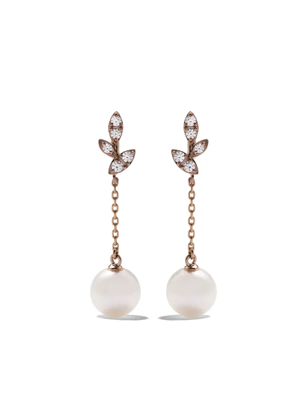 Pearl And Diamond Earrings