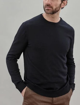 Men's Extra Fine Merino Wool Crew Neck Jumper