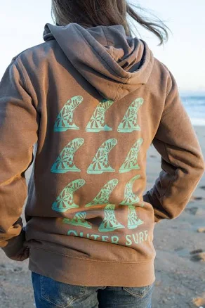 Fin Design Pullover Hoodie