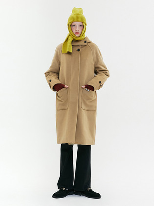 Hood Wool Long Coat