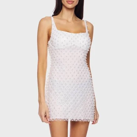 Alex & Sophia Juniors' Faux Pearl Embellished Fitted Mini Homecoming Dress