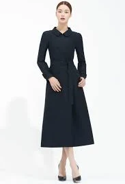 Wool Silk Round Collar Trench Coat 0 (XS)