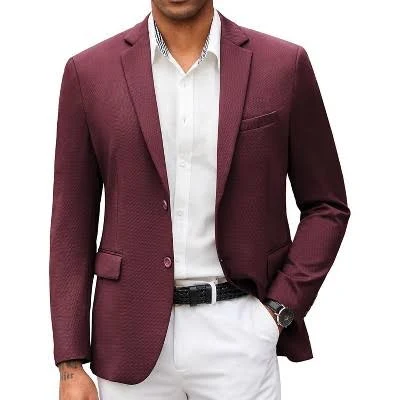 COOFANDY Men's V-Neck Slim Fit Blazer with Button Pockets