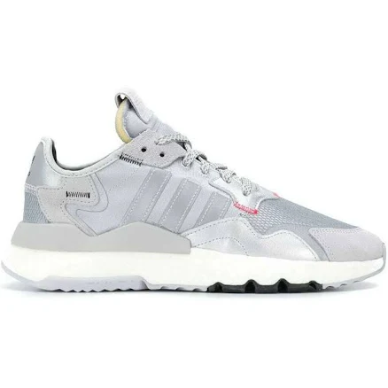 Adidas Men's Nite Jogger Silver Metallic Ee5851 Light Grey/silver Sz