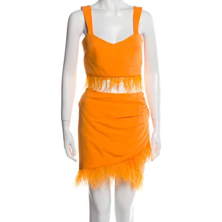 Saylor Benni Satin Feather Skirt