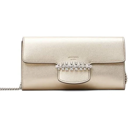 Jimmy Choo Bing Crystal-Embellished Leather Wallet