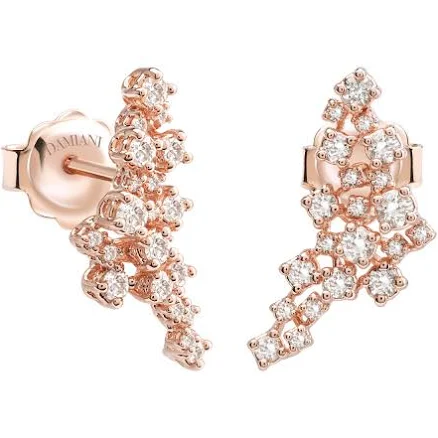 Damiani Mimosa Pink Gold Diamond Earrings