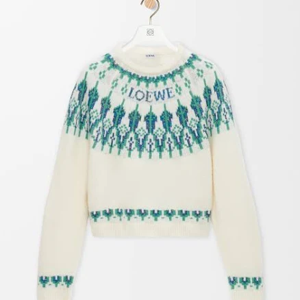 Loewe Women's Wool-Blend Fair Isle Sweater