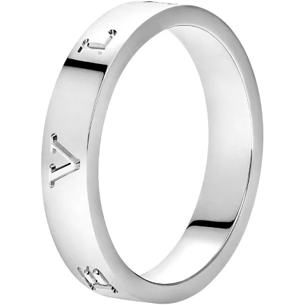 Bvlgari B.Zero1 Essential 18 Kt White Gold Band Ring